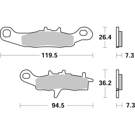 BREMBO Off-Road Sintermetall Bremsbeläge für KAWASAKI KX 100, KX 80, KX 85, KX 85 L und SUZUKI RM 100, RM 85 1997-202 - 07KA22SD