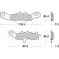 Pastillas de freno sinterizadas BREMBO para KAWASAKI KX 100, KX 80, KX 85, KX 85 L y SUZUKI RM 100, RM 85 de 1997 - 07KA22SD