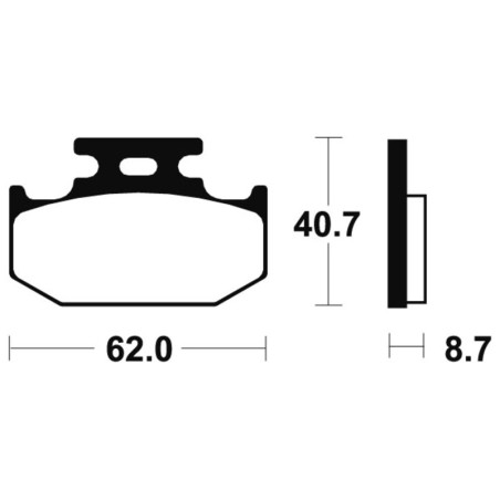 Pastillas de freno TECNIUM Sinterizadas para KAWASAKI KDX 125 SR, KDX 200, SUZUKI DR 250 S, TS 125 y YAMAHA TTR 250, WR 200