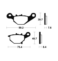Pastillas de freno TECNIUM Sinterizadas para SUZUKI RM 85 de 2005 a 2023
