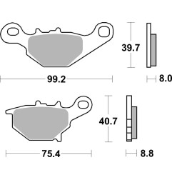 Pastillas de freno sinterizadas BREMBO para SUZUKI RM 85 de 2005 a 2023