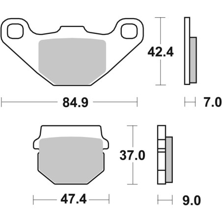 BREMBO Off-Road Sintermetall Bremsbeläge für KAWASAKI KX 80, CAN-AM DS 90 X 4T, AEON COBRA 400 und ADLY INTERCEPTOR 150
