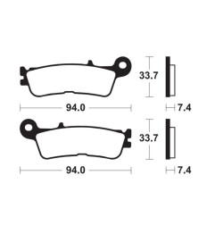 Pastillas de freno TECNIUM sintetizadas - MOA397 para FANTIC XE 125, XEF 250, XEF 450 y YAMAHA WRF 250, YZF 250, YZF 450