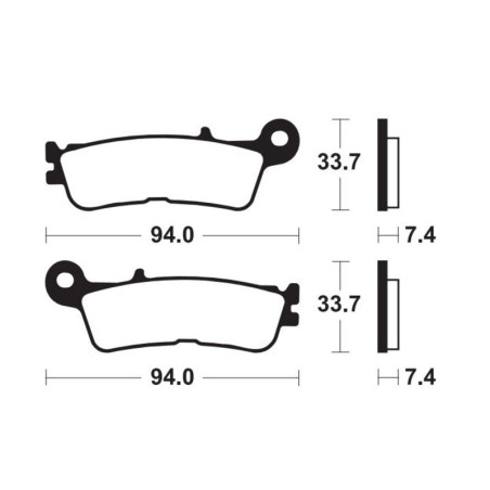 Pastillas de freno TECNIUM sintetizadas - MOA397 para FANTIC XE 125, XEF 250, XEF 450 y YAMAHA WRF 250, YZF 250, YZF 450