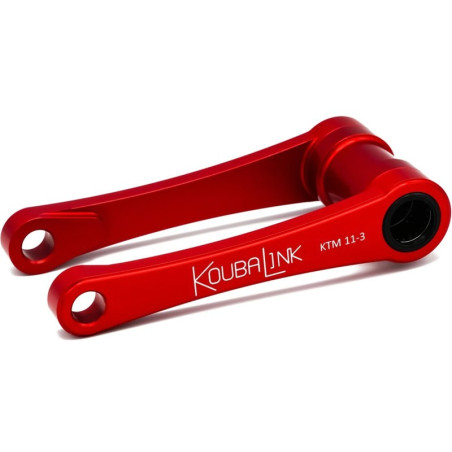 Kit de rabaissement de selle KOUBALINK (25.4 mm) rouge pour HUSQVARNA FE 350, KTM SXF 250 et GAS GAS ECF 350 de 2011 à 2025