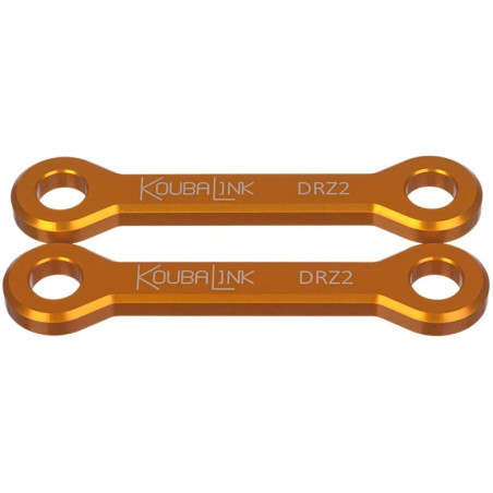 KOUBALINK Lowering Kit 31.8 mm - Orange for SUZUKI DR-Z 400 S, DR-Z 400 SM, DRZ 400 and KAWASAKI KLX 400 2000-2017