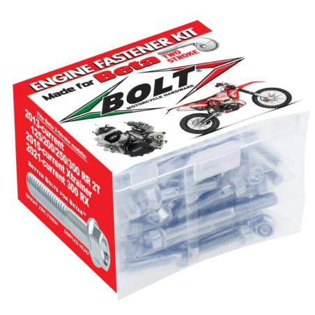 Kit de tornillería de motor BOLT para BETA RR 125, RR 250, RR 300, XTRAINER 250, XTRAINER 300 de 2013 a 2027