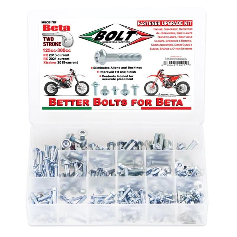 Kit de mise à niveau des fixations BOLT Pro Pack pour BETA RR 125, RR 250, RR 300, XTRAINER 250, XTRAINER 300 de 2013 à 2027