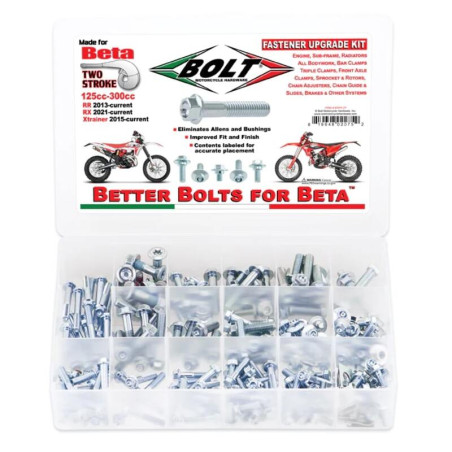 Kit de mise à niveau des fixations BOLT Pro Pack pour BETA RR 125, RR 250, RR 300, XTRAINER 250, XTRAINER 300 de 2013 à 2027