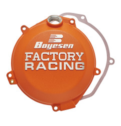 Protector tapa de embrague BOYESEN Factory Racing naranja para HUSQVARNA TC 85 de 2018 a 2024