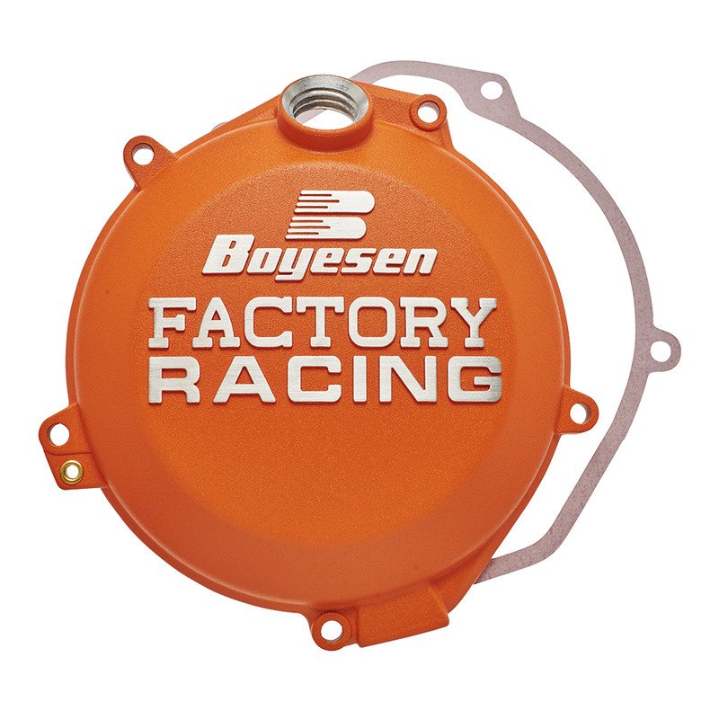 Couvercle de carter d'embrayage BOYESEN Factory Racing orange pour HUSQVARNA TC 85 de 2018 à 2024 Couvercle de carter d'embrayage BOYESEN Factory Racing orange pour HUSQVARNA TC 85 de 2018 à 2024