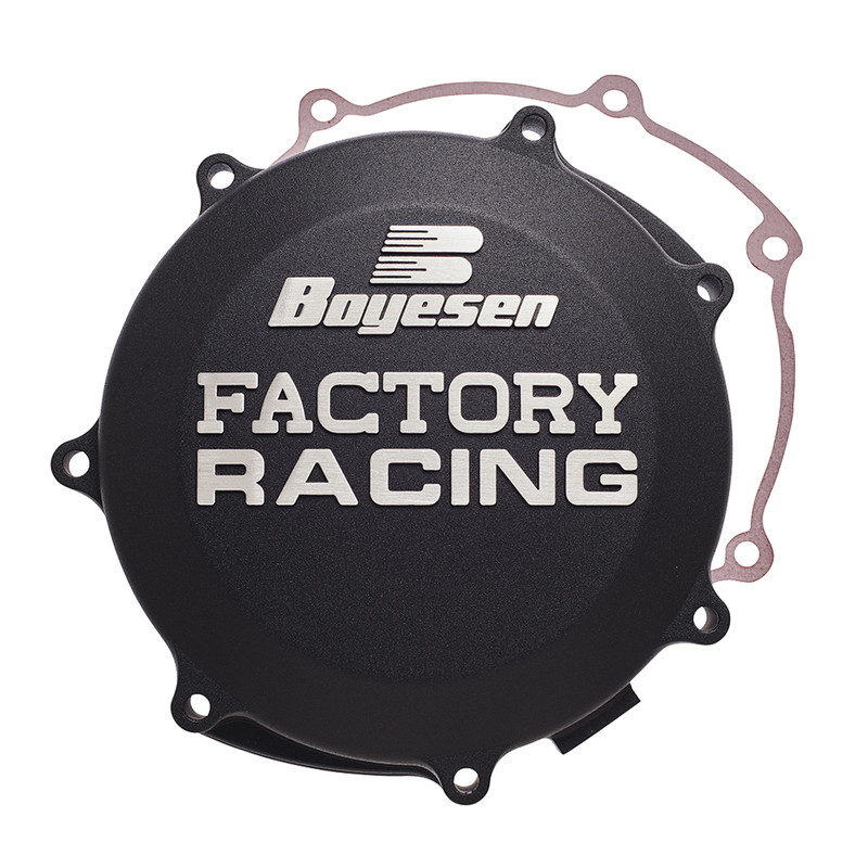 Couvercle de carter d'embrayage BOYESEN Factory Racing noir pour YAMAHA YFZ 450 de 2009 à 2023