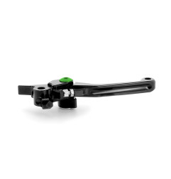 ART Foldable Levers Black/Green Screw by Pair for KAWASAKI KX 250, KXF 250, KXF 450 2013-2020