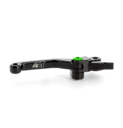 ART Foldable Levers Black/Green Screw by Pair for KAWASAKI KX 250, KXF 250, KXF 450 2013-2020