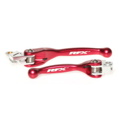 Jeu de leviers retournables forgés RFX Race Series - rouge pour HONDA CR 125, CR 250, CR 80, CR 85, CRF 150 de 1992 à 2027