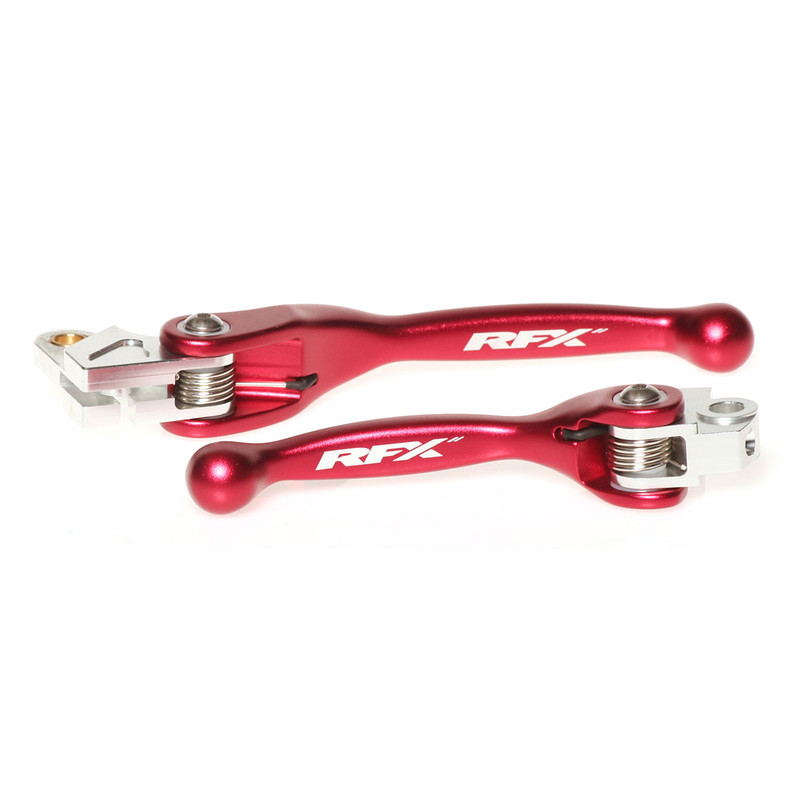 RFX Race Series Flexible Levers Set - Red for HONDA CR 125, CR 250, CR 80, CR 85, CRF 150 1992-2027