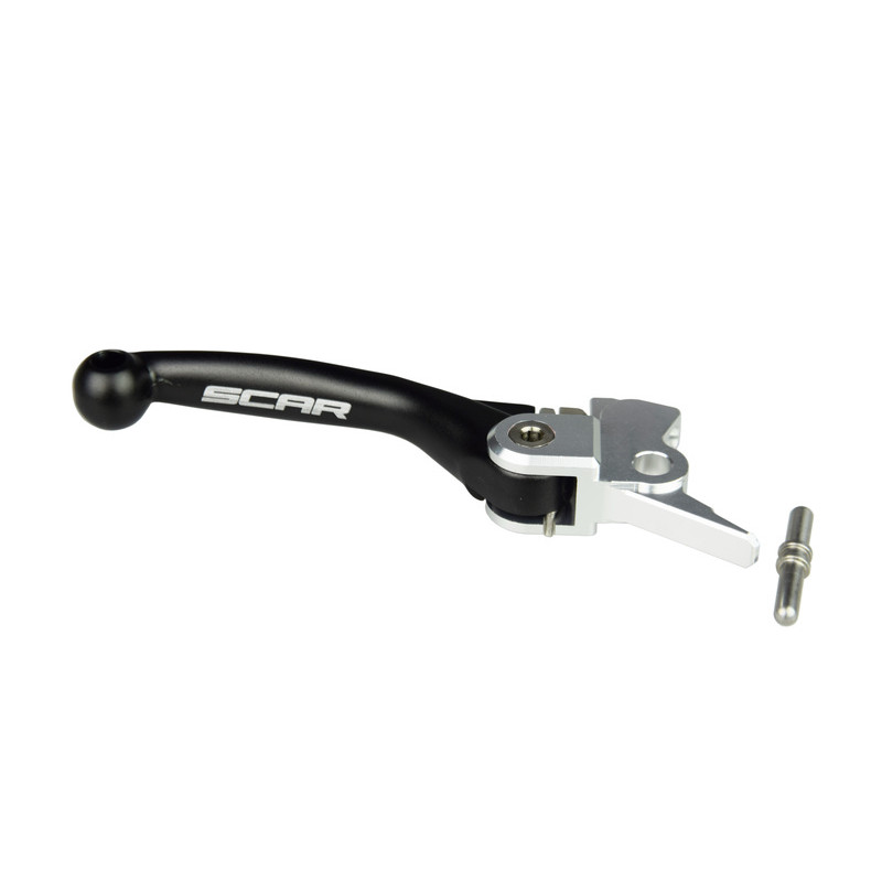 Levier de frein retournable SCAR Flex noir pour KTM SX 65, SX 85, HUSQVARNA TC 65, TC 85 et GAS GAS MC 65, MC 85 de 2013 à 2027
