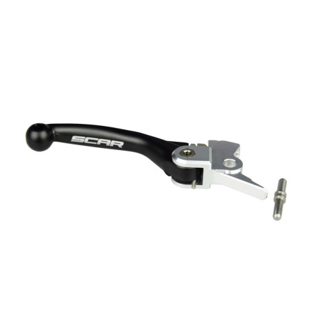 Levier de frein retournable SCAR Flex noir pour KTM SX 65, SX 85, HUSQVARNA TC 65, TC 85 et GAS GAS MC 65, MC 85 de 2013 à 2027