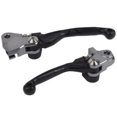 Jeu de leviers POLISPORT Pivor Incassable noir pour HONDA CR 125, CR 250 de 2004 à 2007