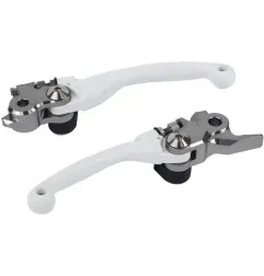 POLISPORT Pivot Klappbarer Hebelsatz Weiß für HUSQVARNA FC 250, FC 350, TC 125, TC 250 und KTM EXC 125, EXC 200, SX 125, SX 150