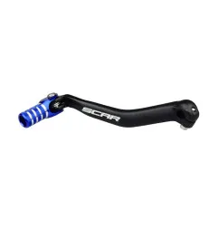 Sélecteur de vitesse SCAR noir mat/embout bleu pour YAMAHA YZ 125, YZ 250, YZ 250 X et FANTIC XE 125, XX 125, XX 250
