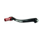 Sélecteur de vitesse SCAR noir mat/embout rouge pour HONDA CRF 250, CRF 250 X de 2010 à 2017
