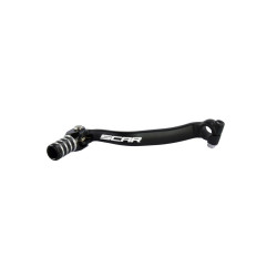 Pedal de cambio SCAR - Negro / Puntera negra para KAWASAKI KX 250, KX 250 X, KXF 250 de 2009 a 2027