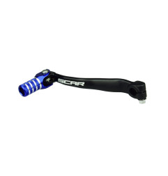 Sélecteur de vitesse SCAR noir mat/embout bleu pour YAMAHA YZ 65, YZ 85 de 2001 à 2027