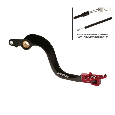 RFX Pro Series Flexi-Tip Rear Brake Lever - Black/red for HONDA CR 250 2002-2007