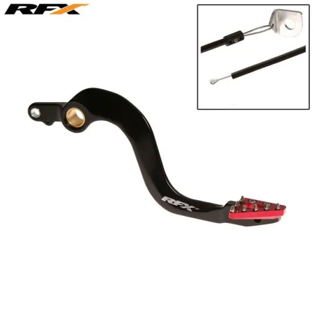 RFX Pro Series Solid-Tip Rear Brake Lever - Hard Anodised Black/red for HONDA CR 250 2002-2007