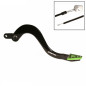 Pedal de freno trasero RFX Pro Series - punta fija - negro/verde para KAWASAKI KX 125 de 2004 a 2008