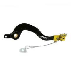 Pedal de freno trasero RFX Pro Series - punta fija - negro/amarillo para SUZUKI RM 85 de 2002 a 2023
