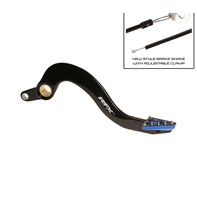 Pédale de frein RFX Pro Series - embout fixe - noir/bleu pour YAMAHA WRF 250, YZF 250 de 2010 à 2023