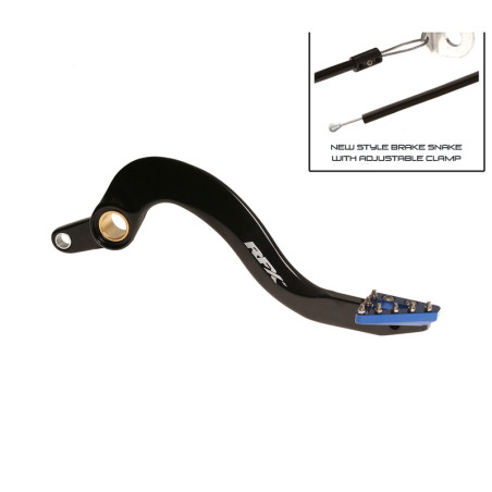 Pédale de frein RFX Pro Series - embout fixe - noir/bleu pour YAMAHA WRF 250, YZF 250 de 2010 à 2023
