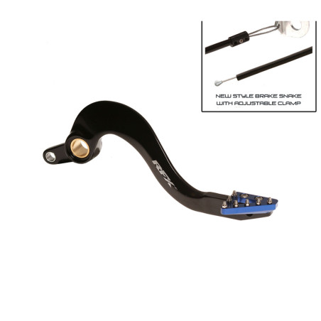 RFX Pro Series ST Hinterradbremshebel - hart eloxiert schwarz/blau für YAMAHA WRF 450, YZF 450 2010-2023