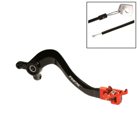 RFX Pro Series Flexi-Tip Rear Brake Lever - Black/orange for KTM SX 85 and HUSQVARNA TC 85 2003-2017