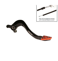 RFX Pro Series ST Hinterradbremshebel - hart eloxiert schwarz/orange für KTM SX 85 und HUSQVARNA TC 85 2003-2017
