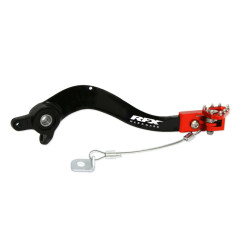 RFX Pro Series Flexi-Tip Rear Brake Lever - Black/orange for KTM EXC 125, EXC 250, EXCF 250 and HUSQVARNA FE 250, FE 350, FE 450