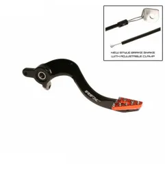 RFX Pro Series Solid-Tip Rear Brake Lever for KTM EXC 125, EXC 250, EXCF 250 and HUSQVARNA FE 250, FE 350, FE 450 2007-2017