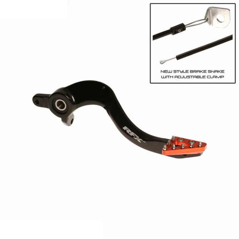 Pédale de frein RFX Pro Series - embout fixe pour KTM EXC 125, EXC 250, EXCF 250 et HUSQVARNA FE 250, FE 350, FE 450