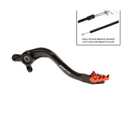 RFX Pro Series Solid-Tip Rear Brake Lever for KTM SX 125, SX 150, SXF 250, SXF 350 and HUSQVARNA FC 250, FC 350, FC 450, TC 125