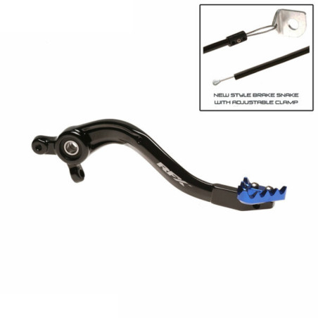 RFX Pro Series Bremspedal - feste Spitze - schwarz/blau für KTM EXCF 450, HUSQVARNA FC 250 und GAS GAS MCF 250 - FXRB7040199BU