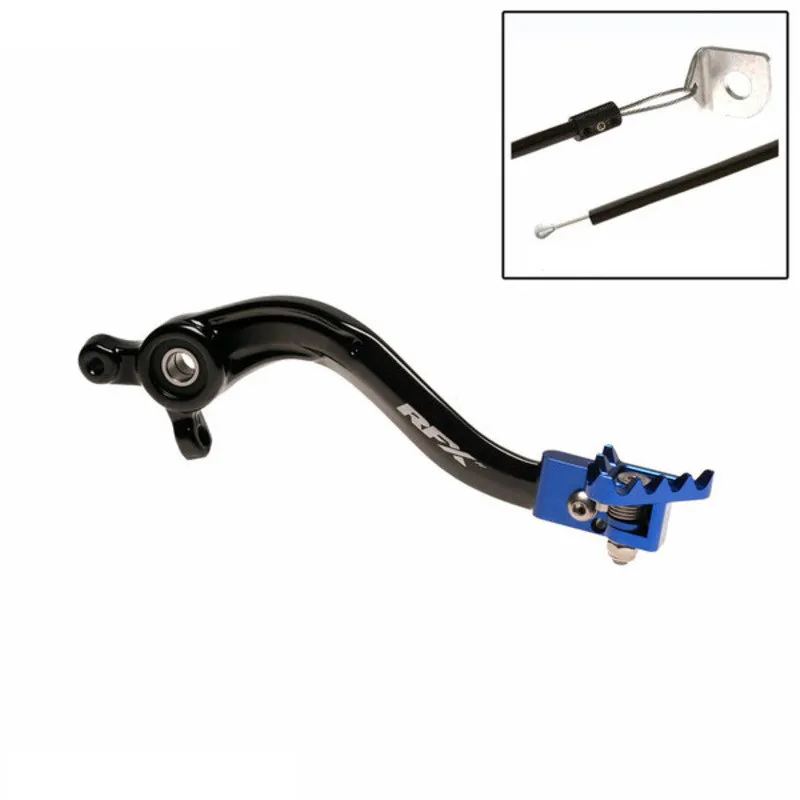 RFX Pro Series Solid-Tip Rear Brake Lever - Black/blue for KTM EXCF 450, HUSQVARNA FC 250 and GAS GAS MCF 250 20 - FXRB7050199BU