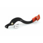 Pédale de frein ART Factory aluminium anodisé noir/embout orange pour KTM SX 65 et HUSQVARNA TC 65 de 2009 à 2023