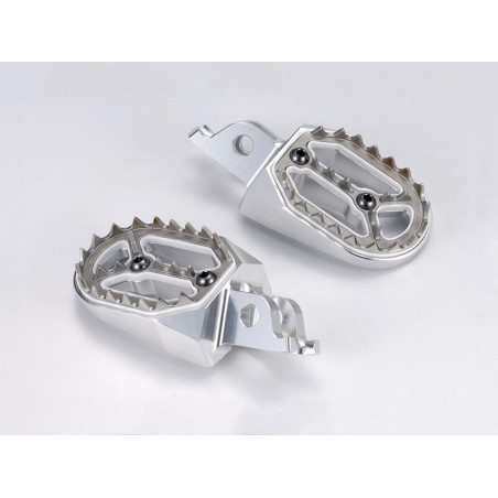 Fußrasten BIHR Evolution silber für YAMAHA YZ 125, GAS GAS EC 200, FANTIC XX 125 und HONDA CR 125 1995-2027