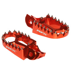 Estriberas RFX Pro Series aluminio CNC - naranja para KTM EXC 250, EXC 300, EXCF 350, EXCF 450, EXCF 500 de 2016 a 2024