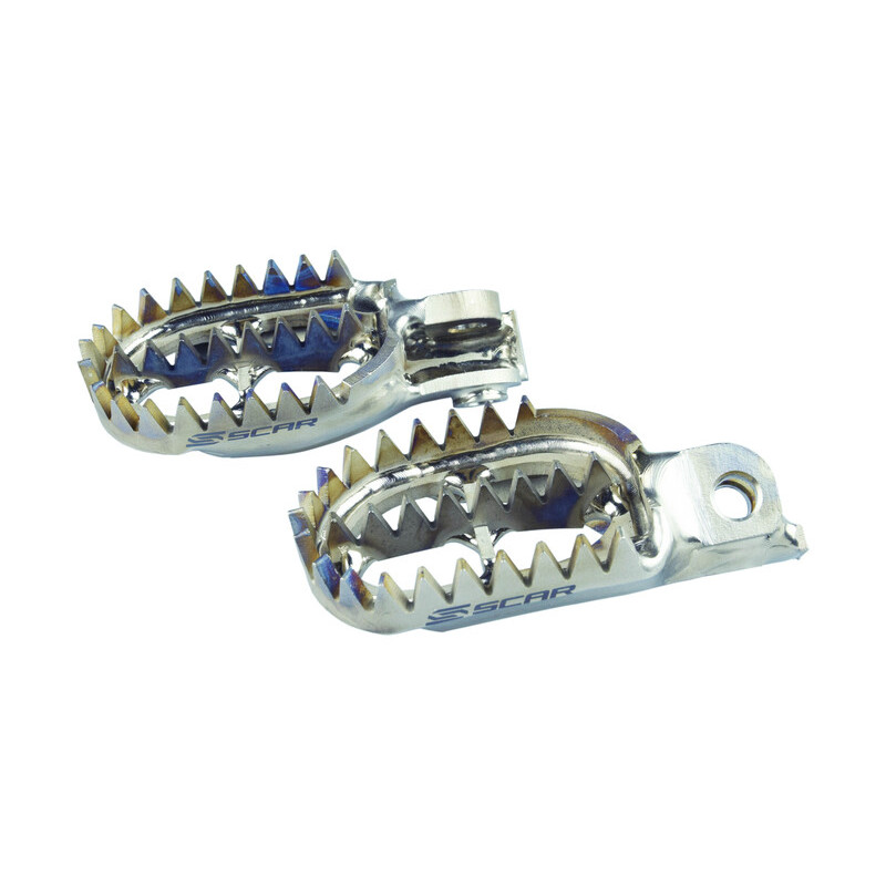 Repose-pieds SCAR Gripper - Titane pour KTM SX 50, SHERCO SEF 250, BETA XTRAINER 300 et HUSQVARNA TC 50 de 1998 à 2027