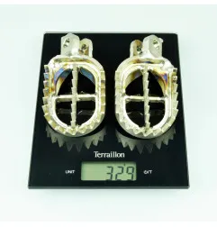 SCAR Titanium Footpegs Gripper for KTM SX 50, SHERCO SEF 250, BETA XTRAINER 300 and HUSQVARNA TC 50 1998-2027