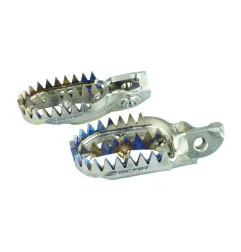 Repose-pieds SCAR Gripper - Titane pour KTM XC 250, XC 300, HUSQVARNA FC 250, FC 350 et GAS GAS EC 250, MC 85 de 2016 à 2024