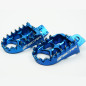 Repose-pieds SCAR Evo bleu pour KAWASAKI KX 65, KX 85, KX 85 L de 2000 à 2027